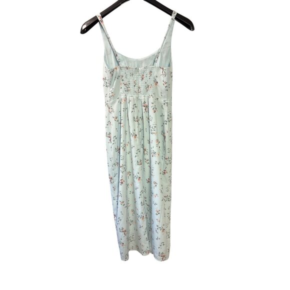 Abercrombie & Fitch Floral Sleeveless Midi Dress SP Small Petite Front Slit New - Picture 4 of 9